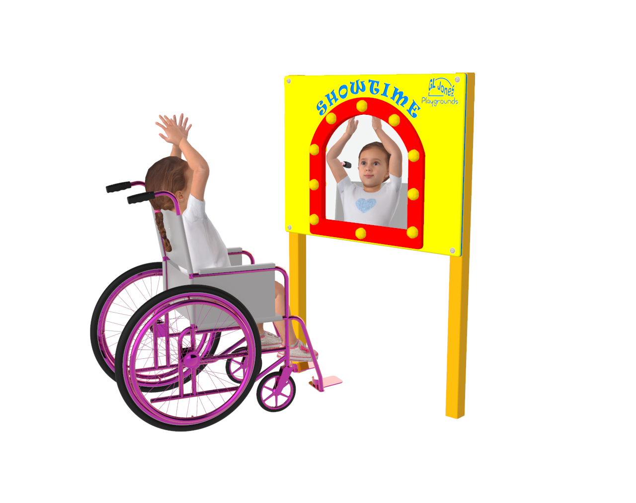 GL Jones Playgrounds - Show Time Inclusive Free Standing Mirror Panel